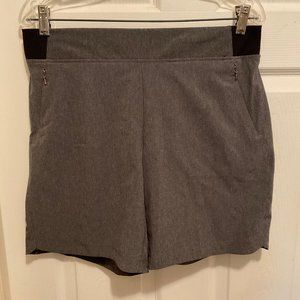 Calia Mid Rise Short M Gray Anywhere Collection Elastic Waistband Zipper Pockets